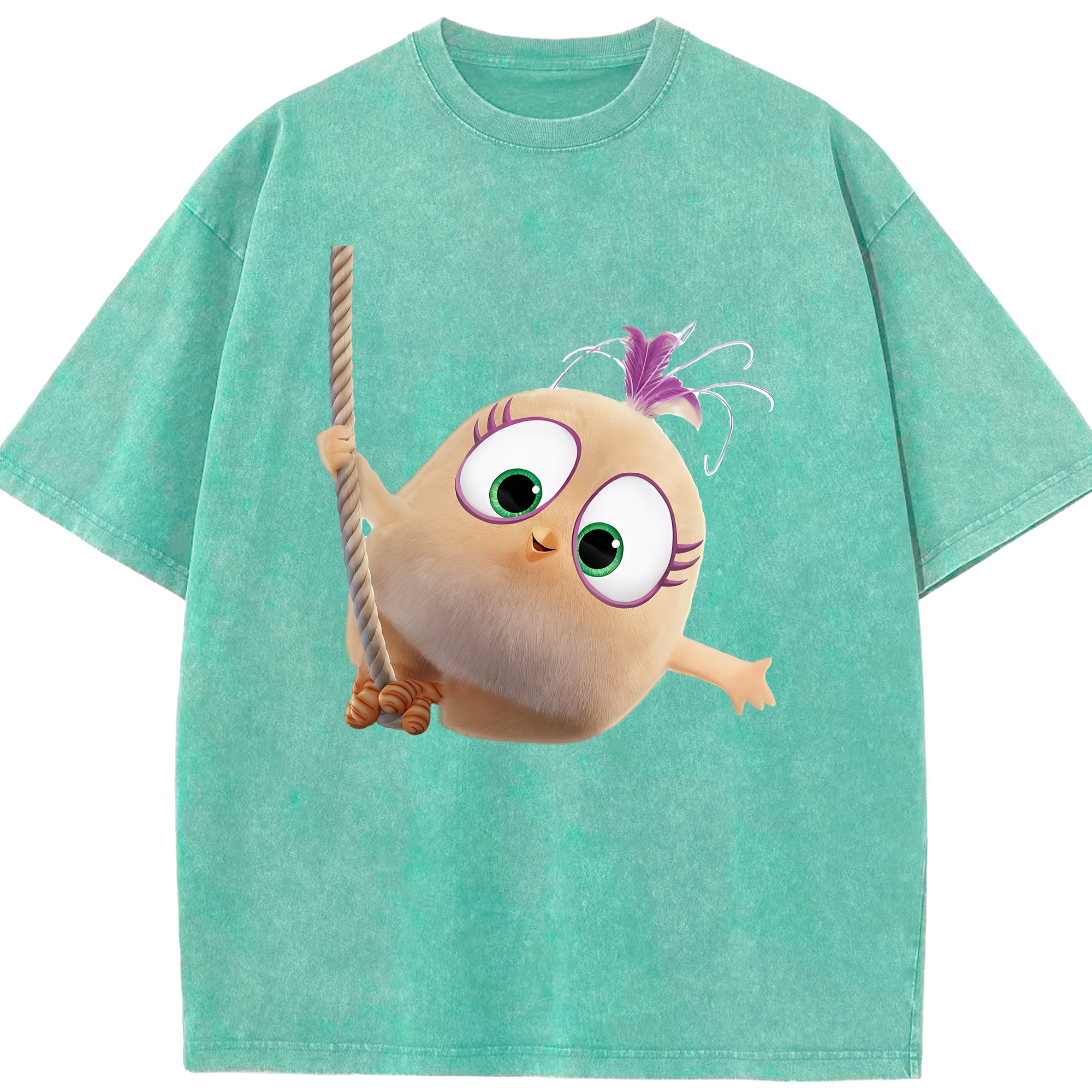 （画像用） Angry Birds アングリーバード 綿100% ヴィンテージ風 半袖Tシャツ（フロントプリント）